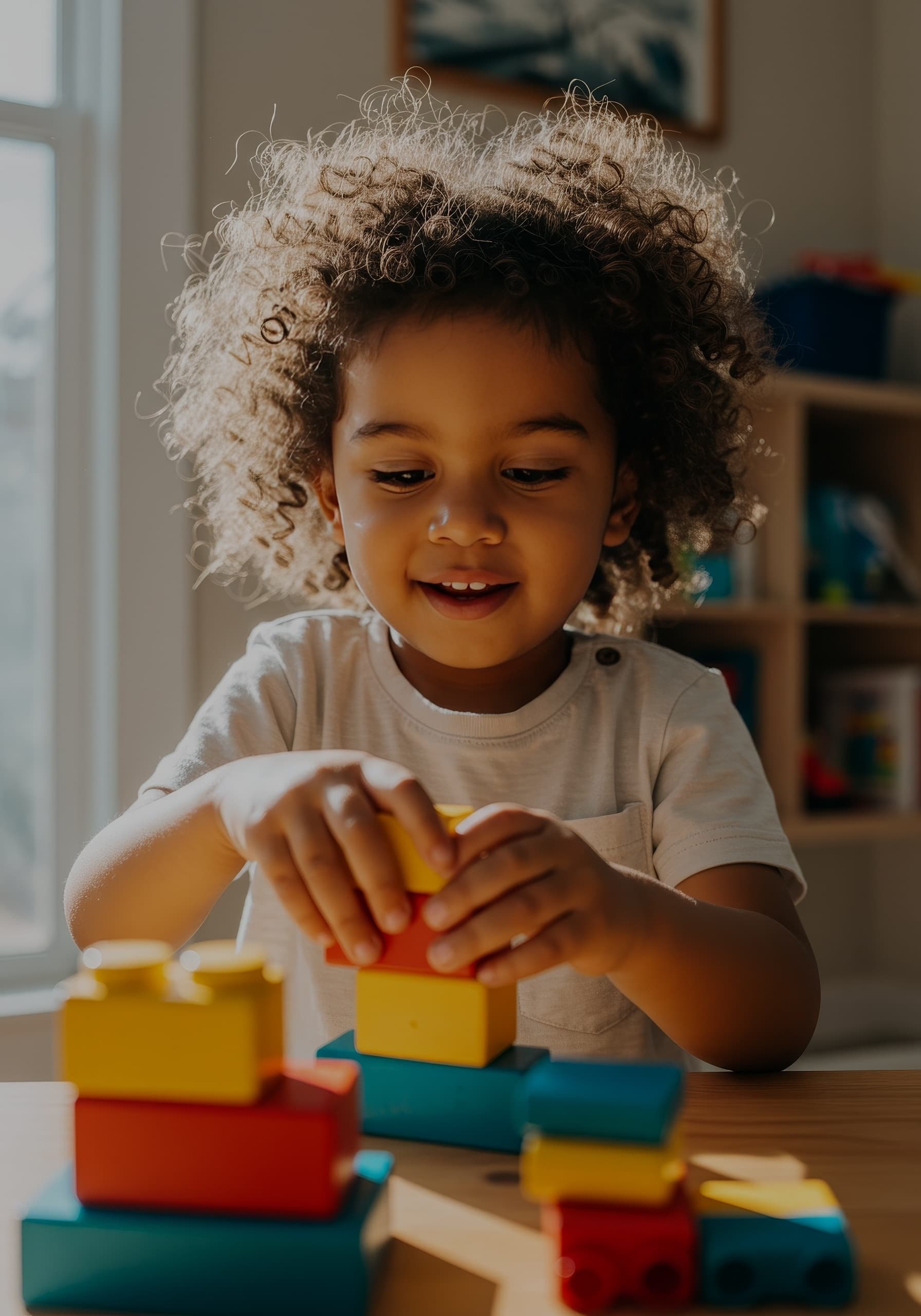 A caregiver and child sharing an everyday moment